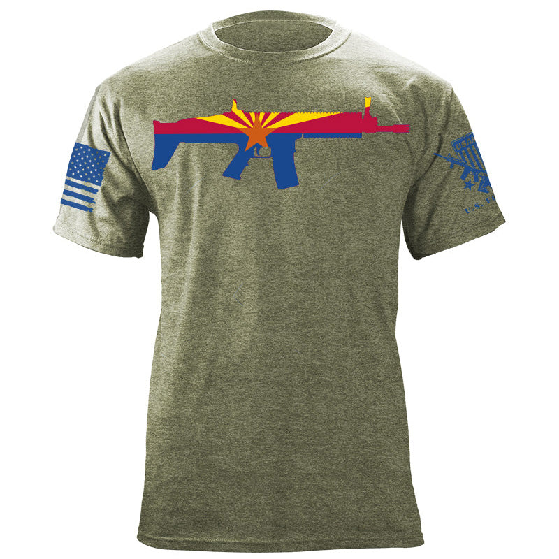 Maturelion Men's T-shirt Arizona Scar Flag Cotton T-shirt