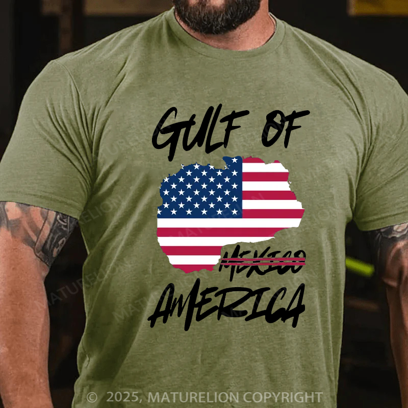 Maturelion Men's T-shirt Gulf-of-America Cotton T-shirt