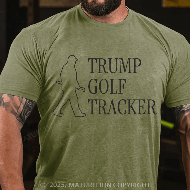 Maturelion Men's T-shirt Trump Golf Tracker Cotton T-shirt