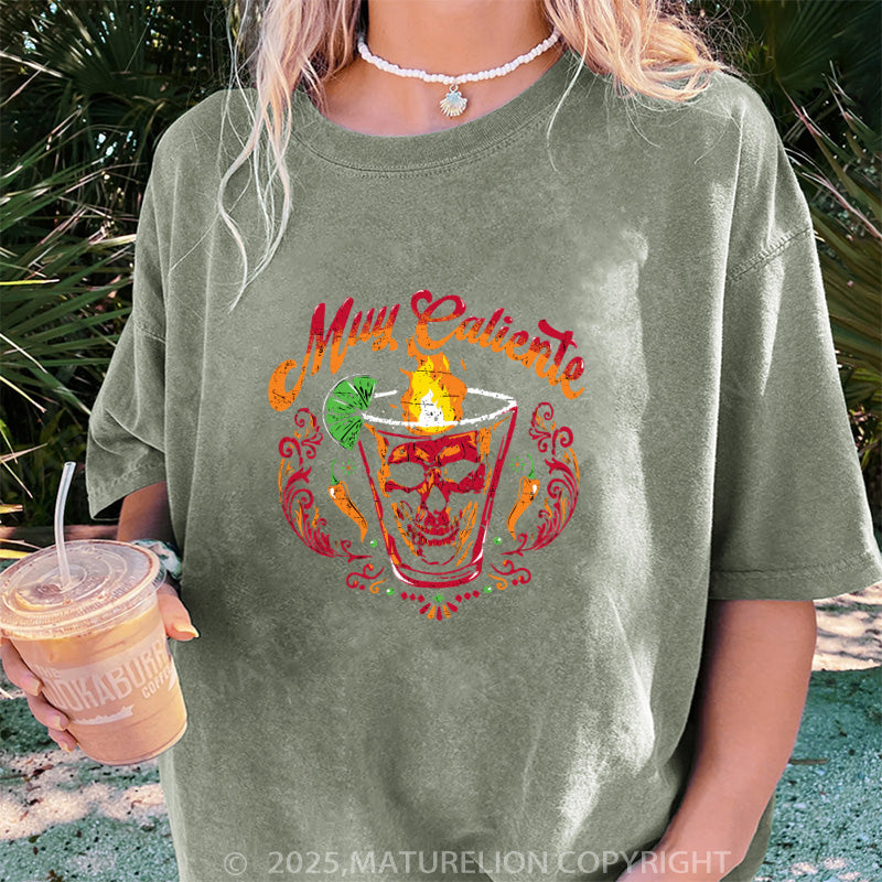 Maturelion Women's T-shirt Muy Caliente DTG Washed T-shirt