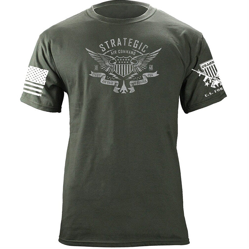 Maturelion Men's T-shirt STRATCOM Graphic Cotton T-shirt