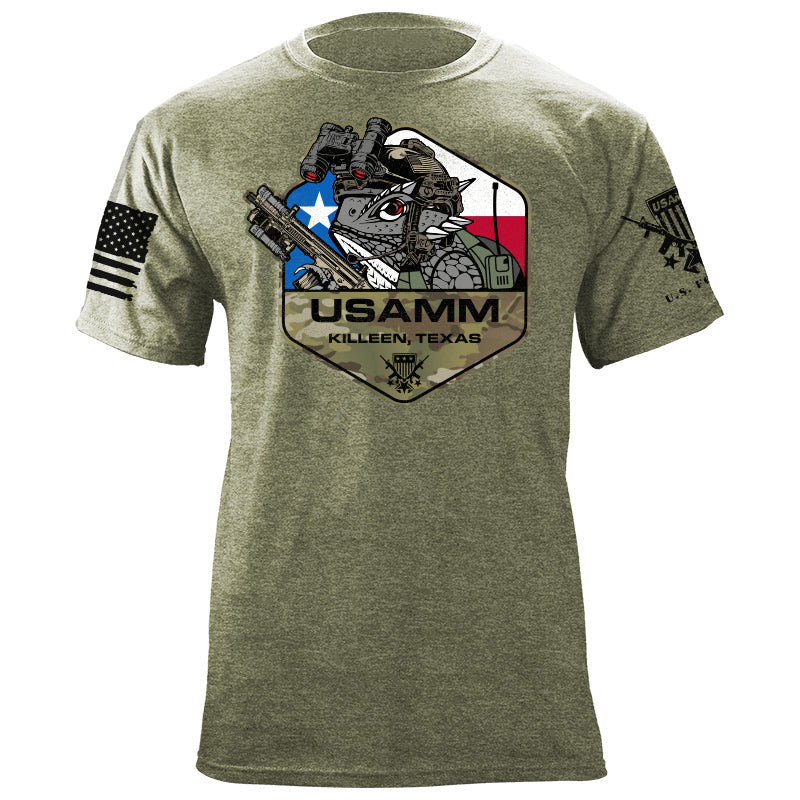 Maturelion Men's T-shirt Tactical Horned Toad Polygon Texas Cotton T-shirt