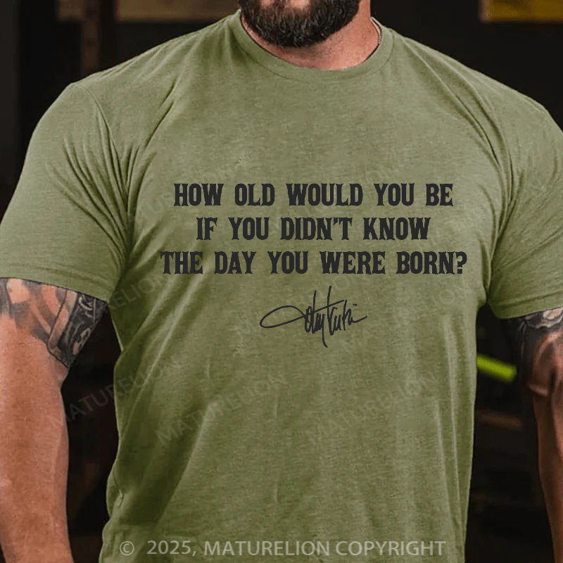 Maturelion Men's T-Shirt Don't Let The Old Man In Cotton T-Shirt