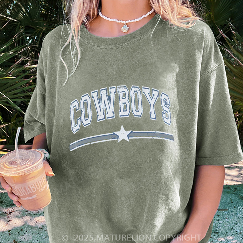 Maturelion Women's T-shirt Cowboys DTG Washed T-shirt