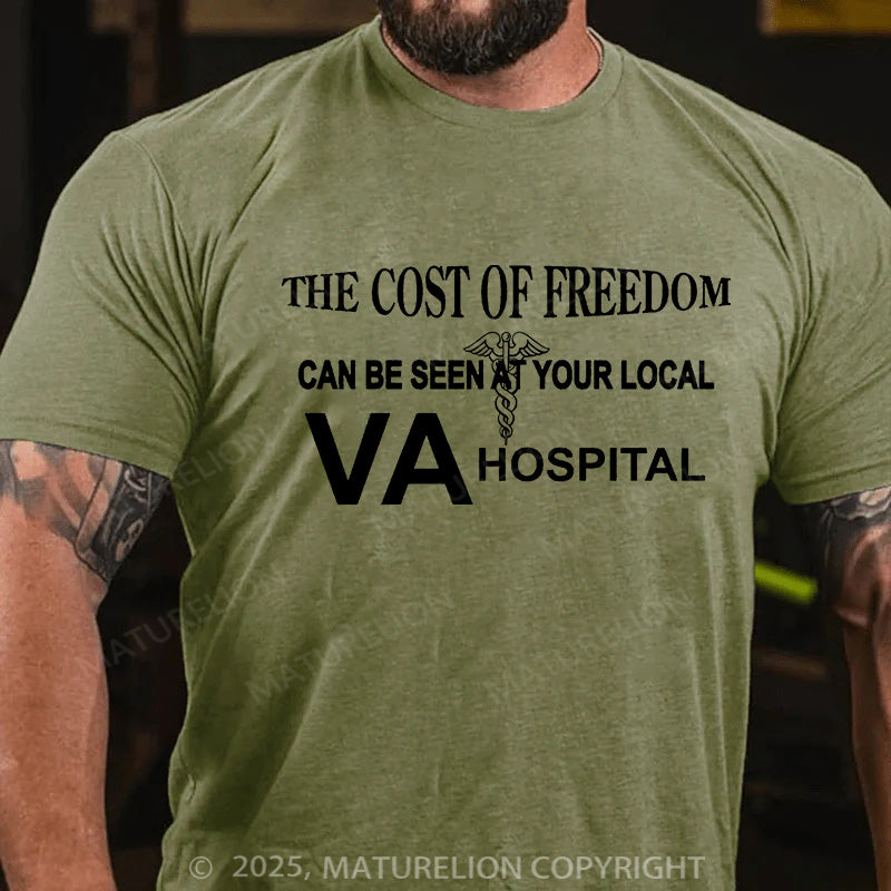 Maturelion Men's T-shirt The Cost of Freedom Cotton T-shirt