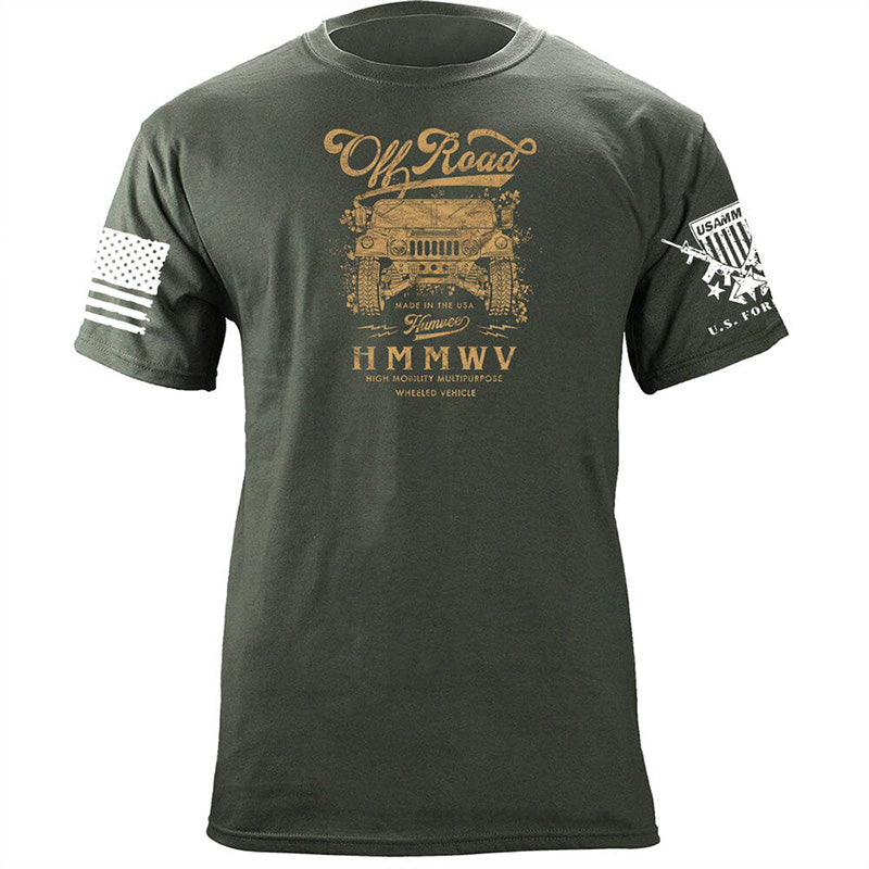 Maturelion Men's T-shirt Off Roadin Humvee Cotton T-shirt