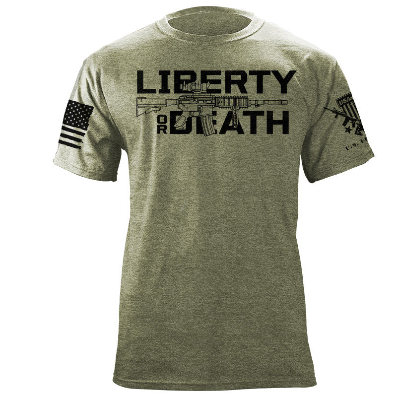 Maturelion Men's T-shirt Liberty or Death Cotton T-shirt