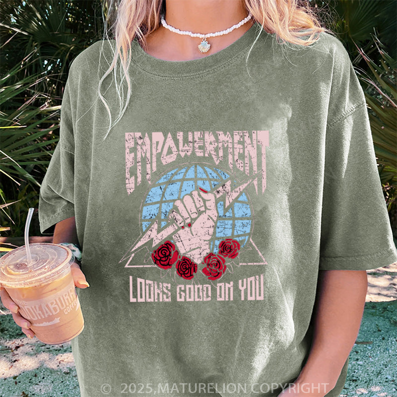 Maturelion Women's T-shirt Empowerment  DTG Washed T-shirt