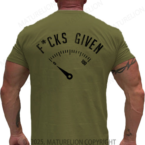 Maturelion Men's T-shirt Fcks Given Cotton T-shirt