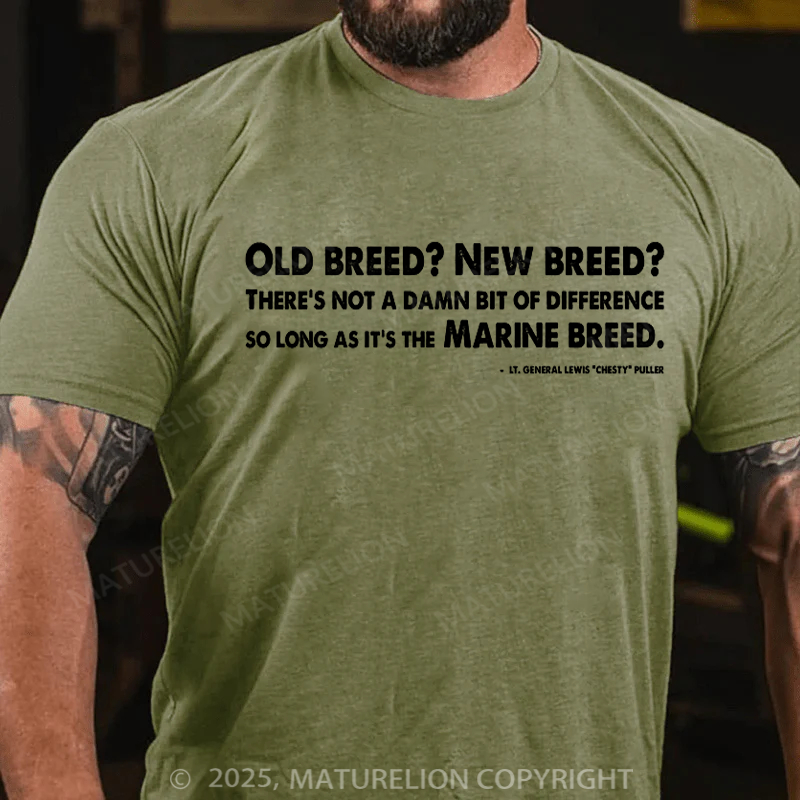 Maturelion Men's T-shirt Old Breed Chesty Cotton T-shirt