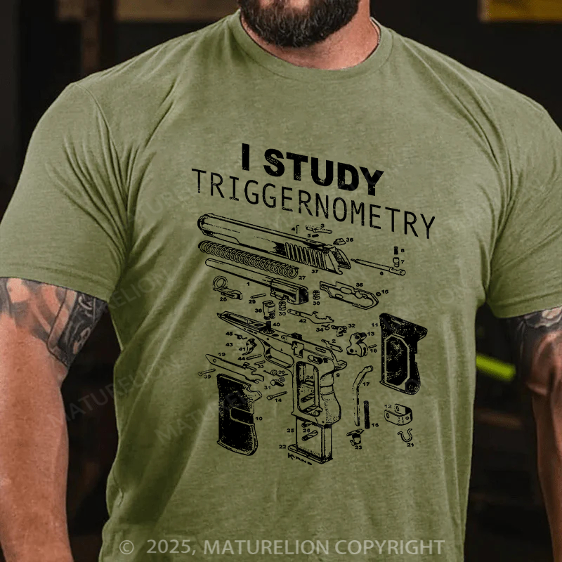 Maturelion Men's T-shirt I Study Triggernometry Cotton T-shirt