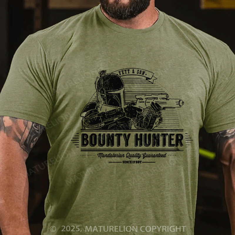 Maturelion Men's T-shirt inspired Boba Fett & Son Bounty Hunter Clone Jedi Cotton T-shirt