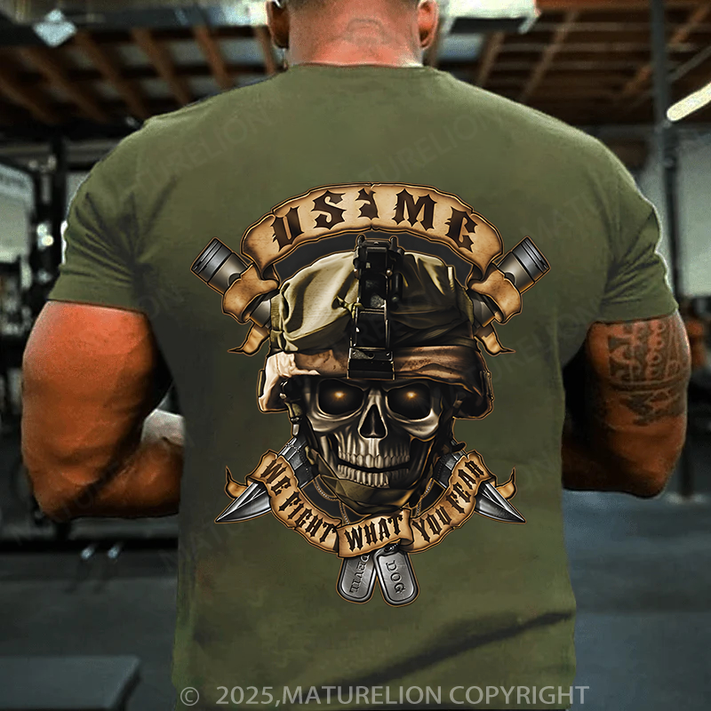 Maturelion Men's T-Shirt We Fight What You Fear Cotton T-Shirt