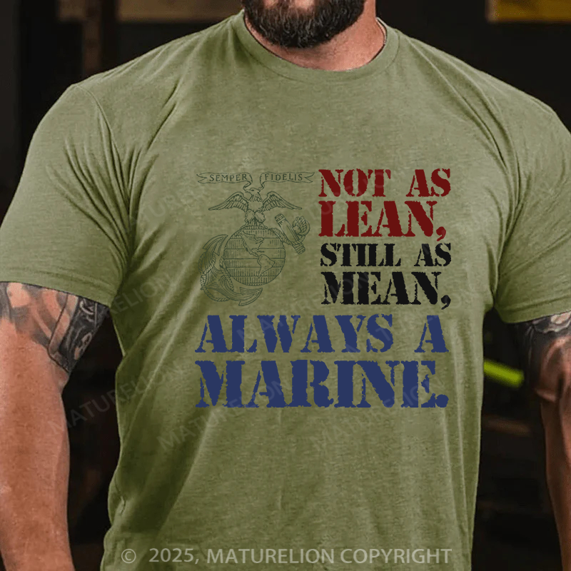 Maturelion Men's T-shirt Not As Lean Full Front Cotton T-shirt