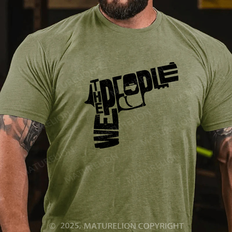 Maturelion Men's T-shirt We The People Cotton T-shirt