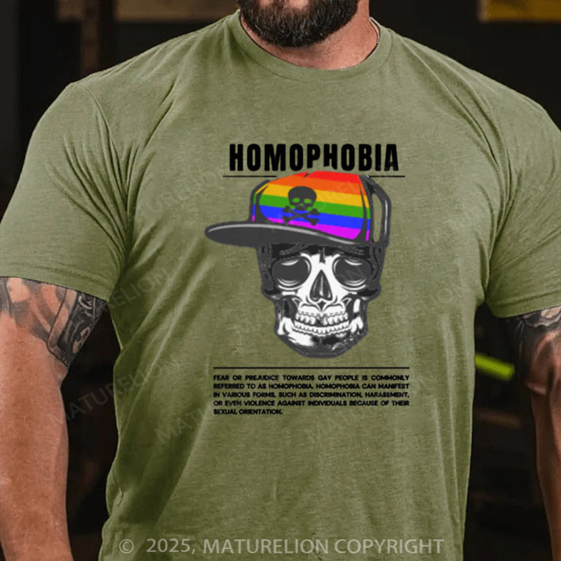Maturelion Men's T-shirt  Homophobia Fear of Gay People Cotton T-shirt