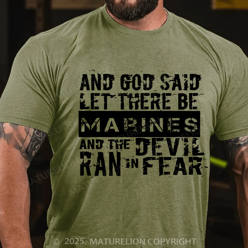 Maturelion Men's T-shirt God Said Cotton T-shirt