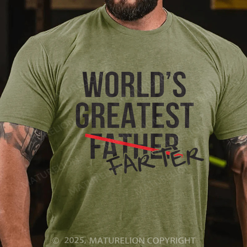 Maturelion Men's T-shirt World's Greatest Farter Father Father's Day T-shirt
