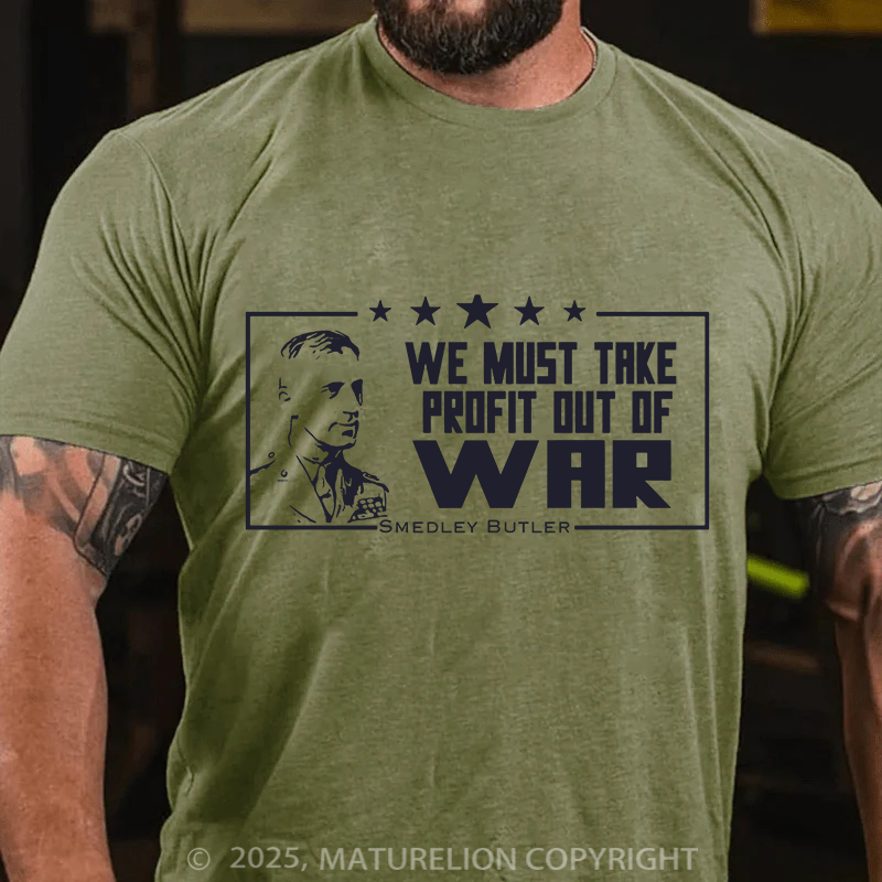 Maturelion Men's T-Shirt Smedley Butler Classic Cotton T-Shirt