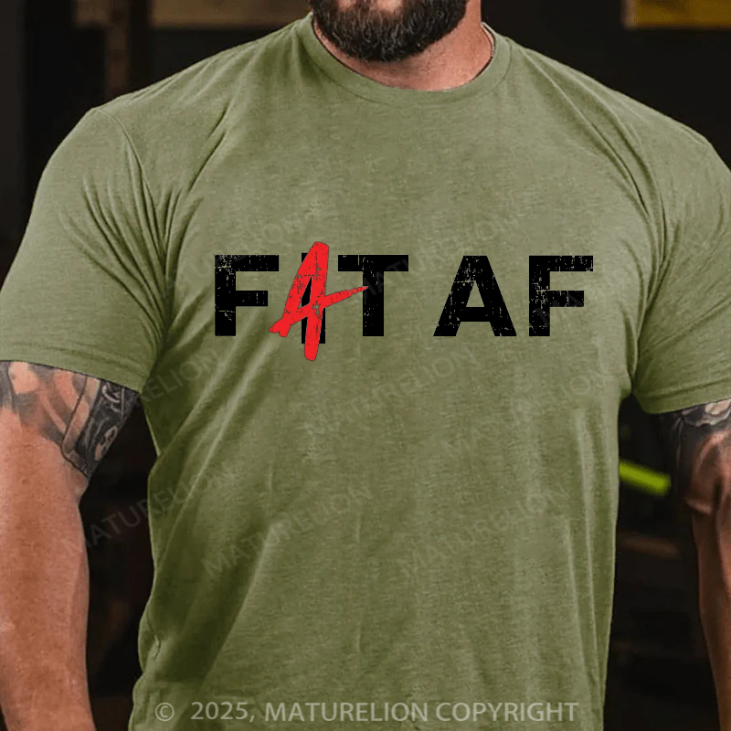 Maturelion Men's T-Shirt Fat Fit AF Cotton T-Shirt