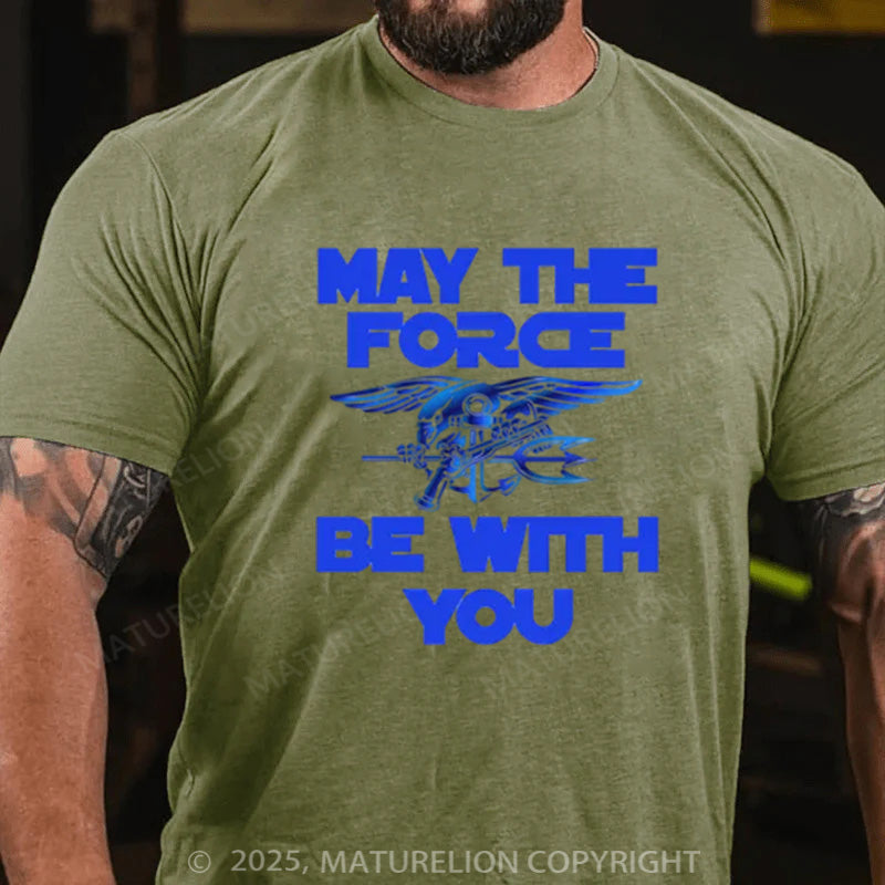 Maturelion Men's T-shirt MAY THE FORCE BE WITH YOU Cotton T-shirt