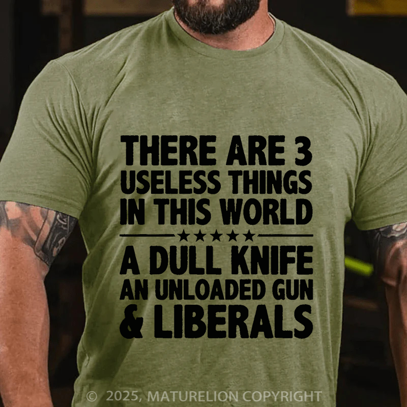 Maturelion Men's T-Shirt There Are 3 Useless Things In This World Cotton T-Shirt