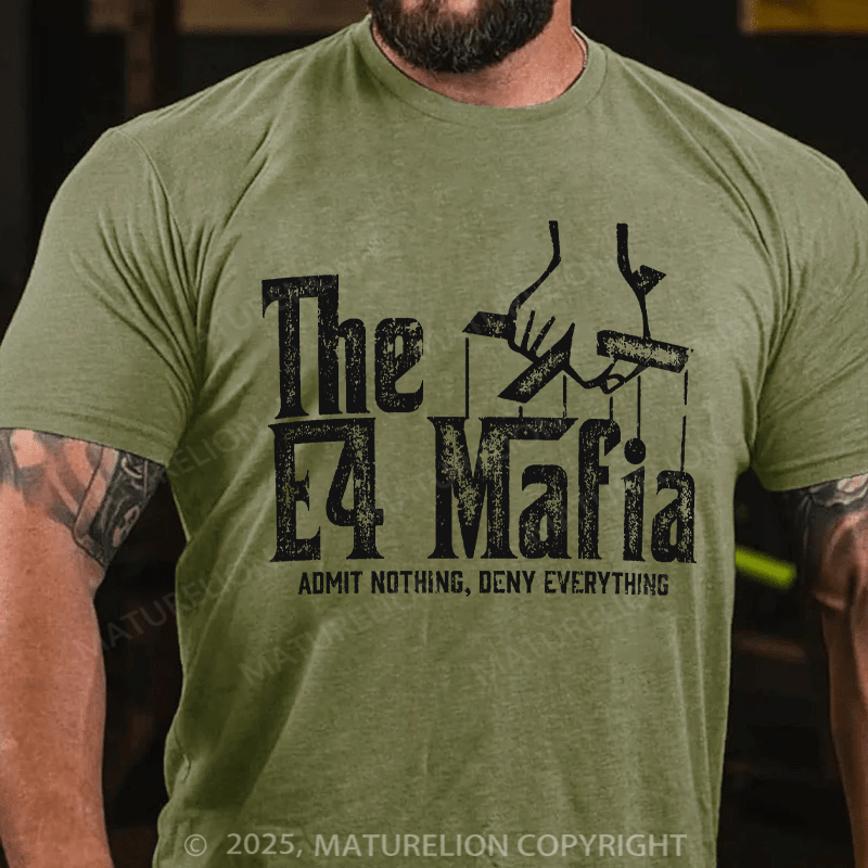 Maturelion Men's T-shirt 7.62 Design File 13 E-4 Mafia Admit Nothing Deny Everything Cotton T-shirt