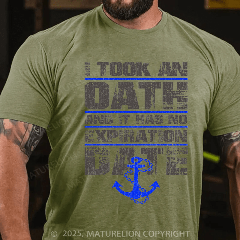 Maturelion Men's T-shirt I Took An Oath Cotton T-shirt