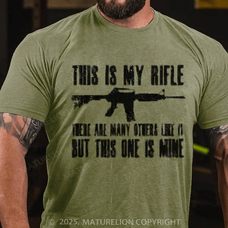 Maturelion Men's T-shirt  “This is My Rifle” Coyote Cotton T-shirt