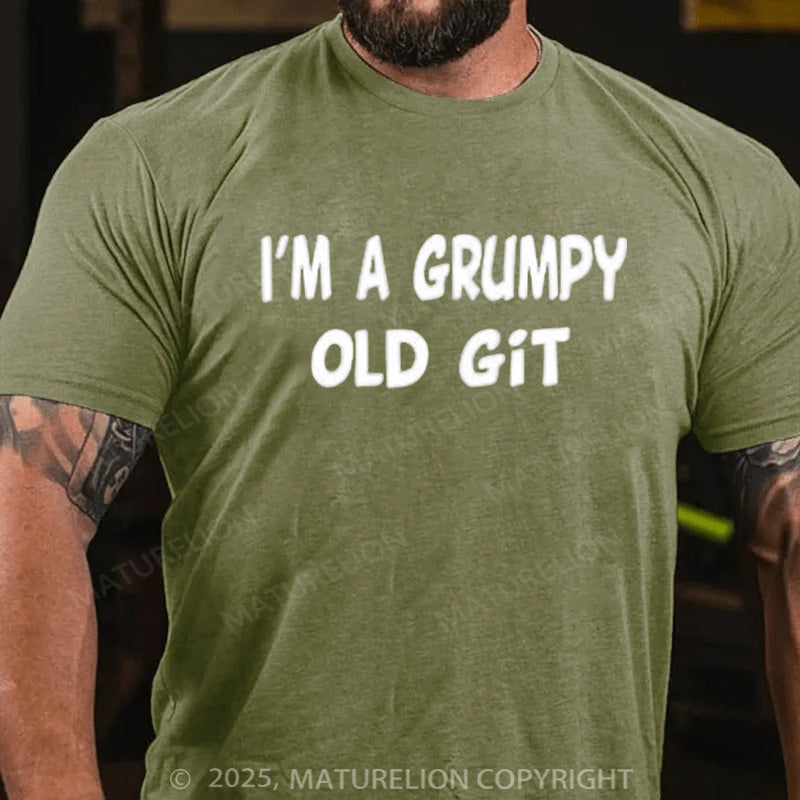 Maturelion Men's T-shirt I'M A GRUMPY OLD GIT Cotton T-shirt