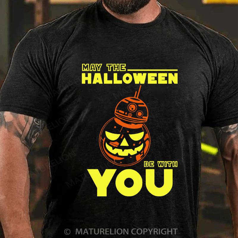 Maturelion Men's T-shirt May The Halloween Be With You Cotton T-shirt