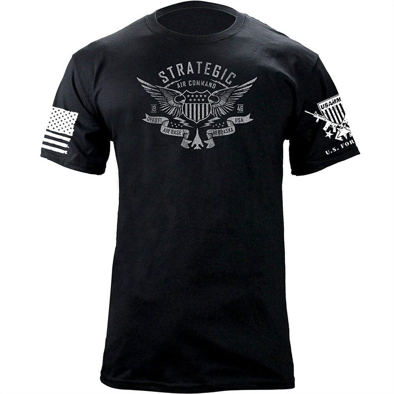 Maturelion Men's T-shirt STRATCOM Graphic Cotton T-shirt