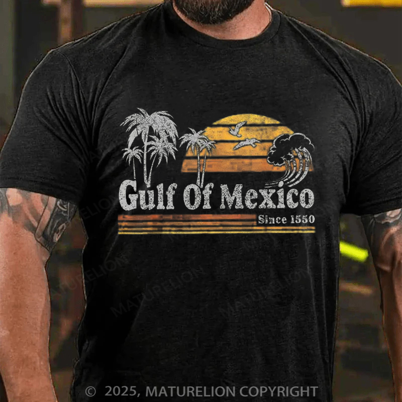 Maturelion Men's T-shirt Gulf Of Mexico Cotton T-shirt