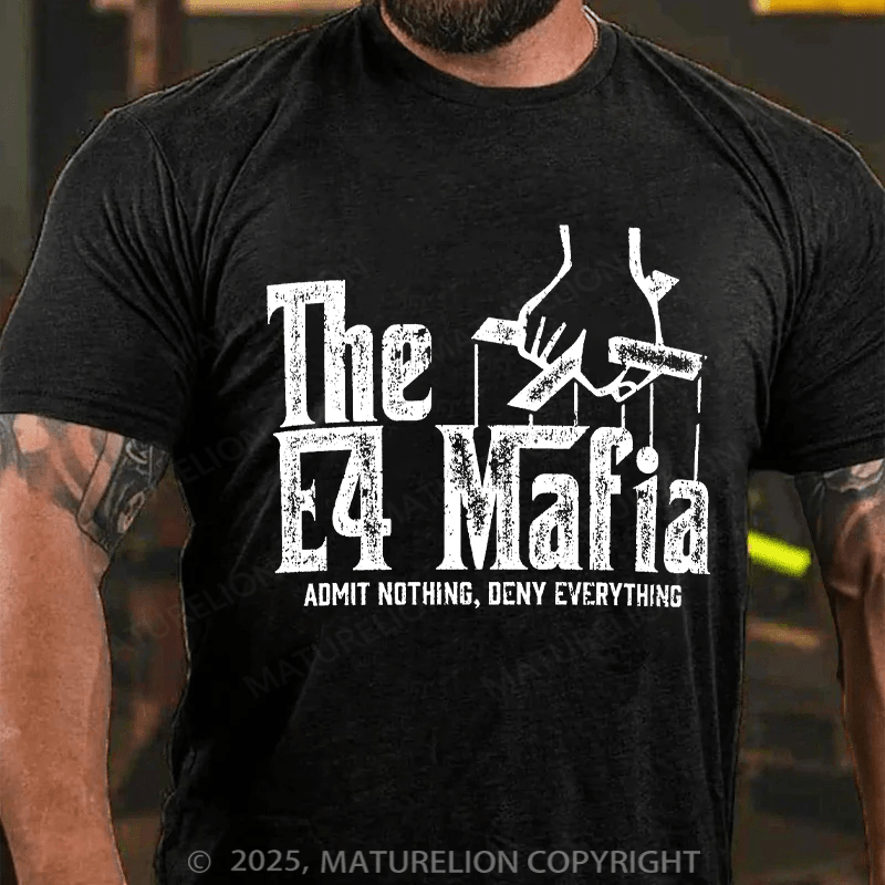 Maturelion Men's T-shirt 7.62 Design File 13 E-4 Mafia Admit Nothing Deny Everything Cotton T-shirt