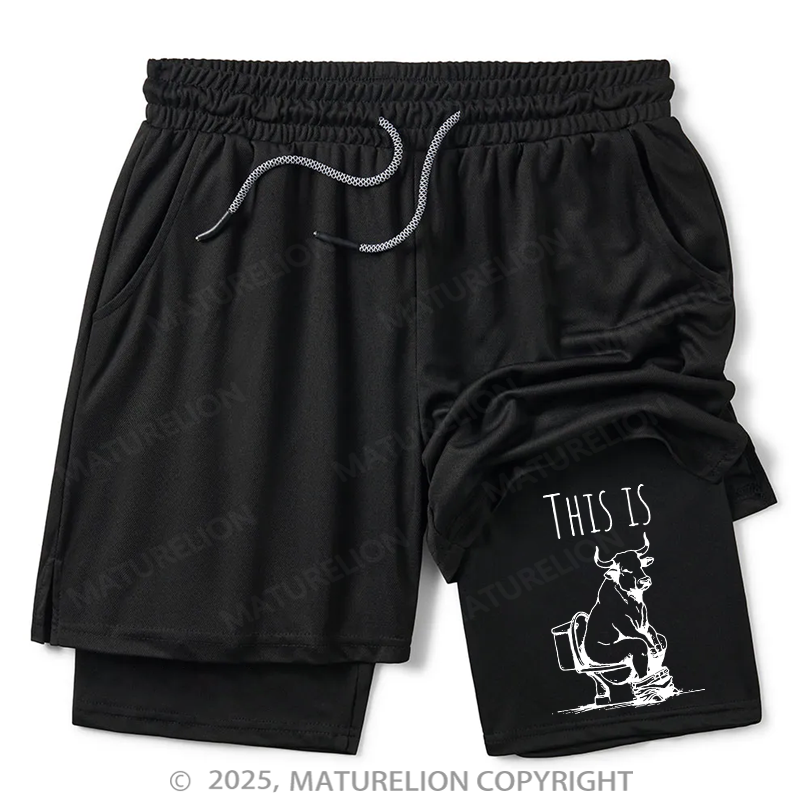 Maturelion Men's Short This Is Bullshit Double Layer Short