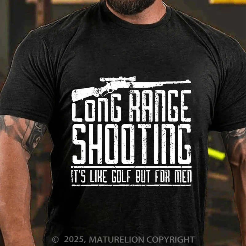 Maturelion Men's T-Shirt Long Range Shooting Cotton T-Shirt