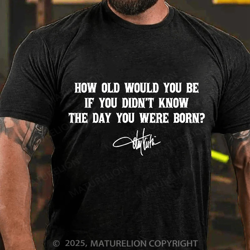 Maturelion Men's T-Shirt Don't Let The Old Man In Cotton T-Shirt