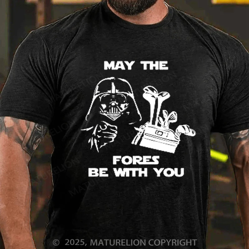 Maturelion Men's T-Shirt Darth Vader Golf Cotton T-shirt