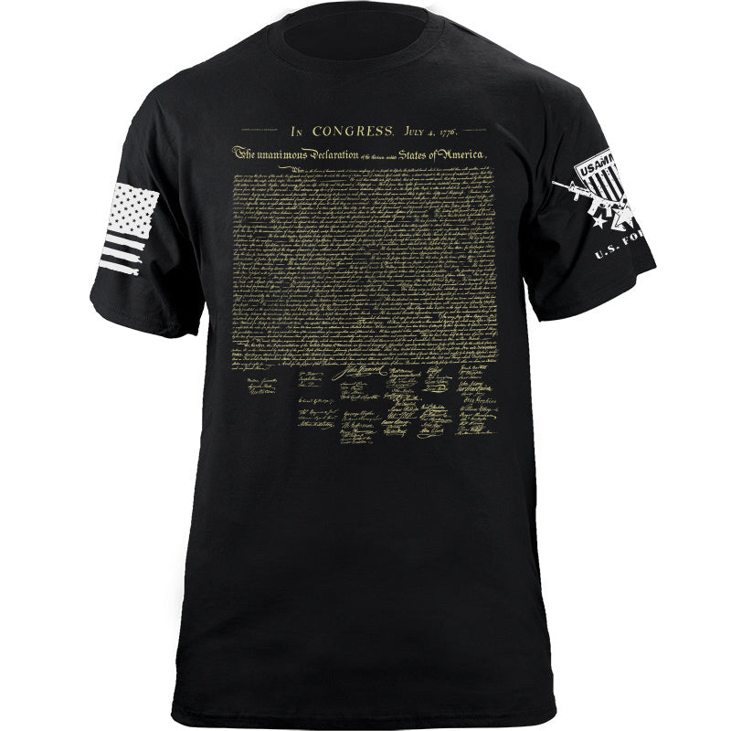 Maturelion Men's T-shirt Declaration of Independence Cotton T-shirt