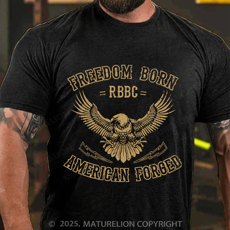 Maturelion Men's T-shirt American Forged Cotton T-shirt