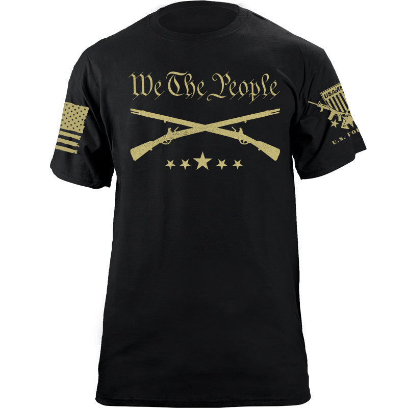 Maturelion Men's T-shirt We The People Muskets  Cotton T-shirt