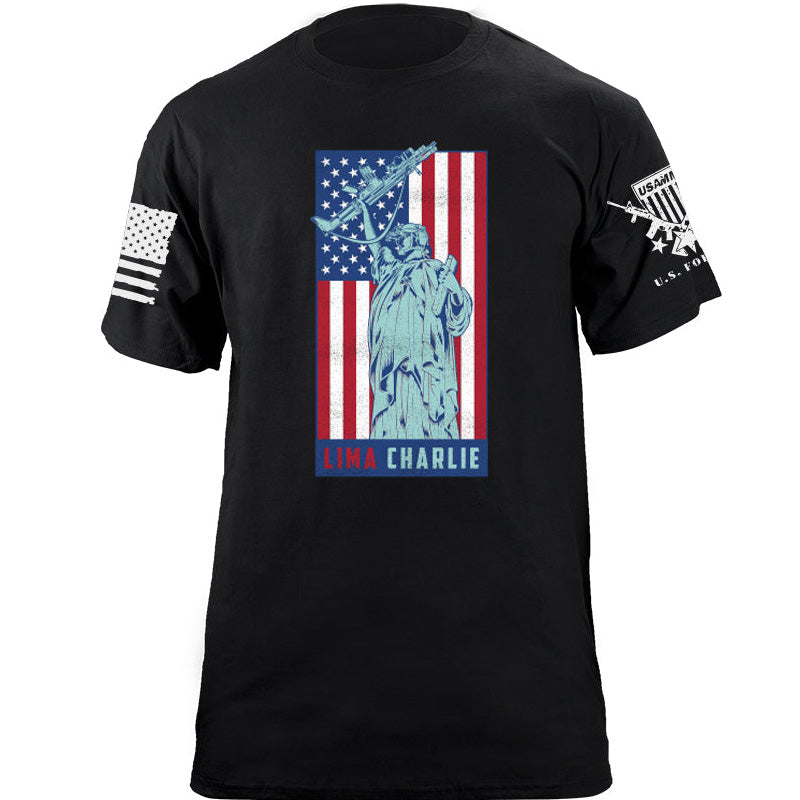 Maturelion Men's T-shirt Statue of Liberty Operator Cotton T-shirt