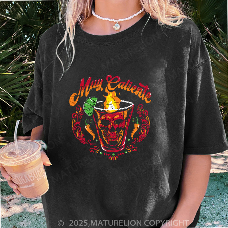 Maturelion Women's T-shirt Muy Caliente DTG Washed T-shirt