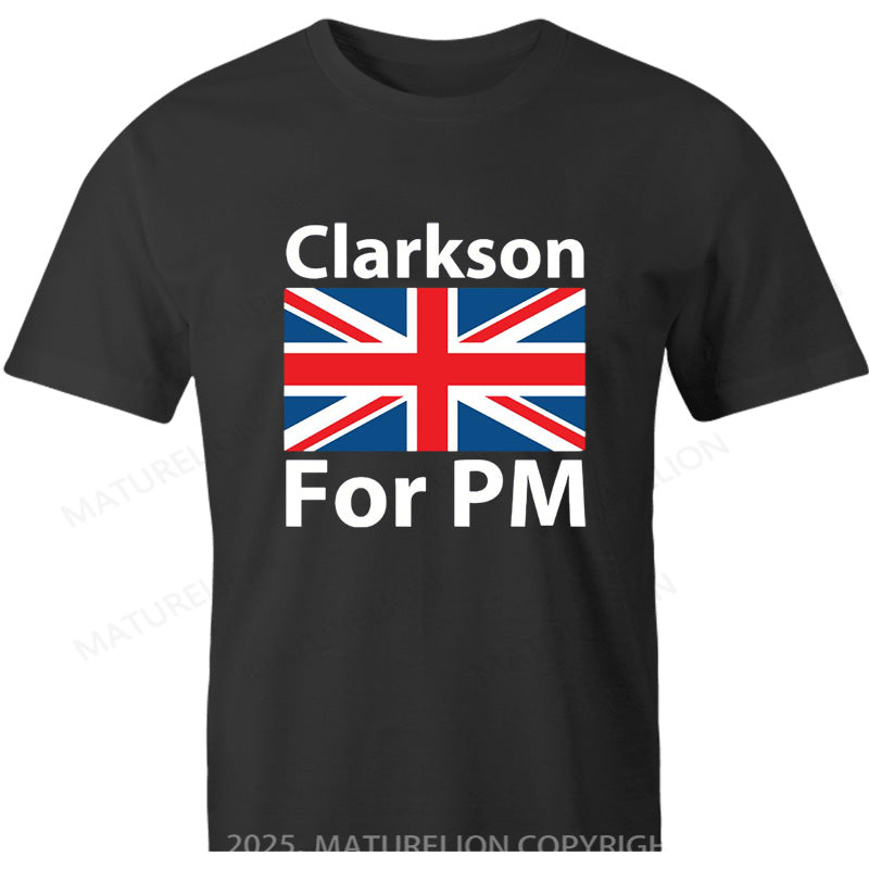 Maturelion British T-shirt Clarkson for PM Cotton T-shirt