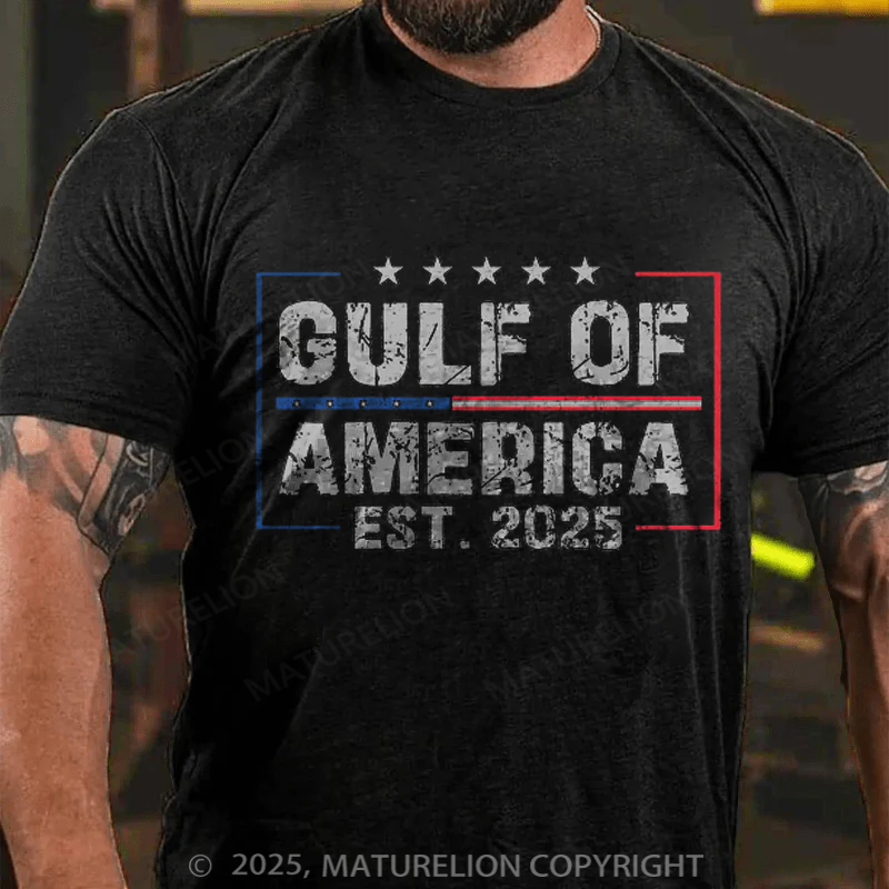 Maturelion Men's T-shirt The Gulf of America Cotton T-shirt