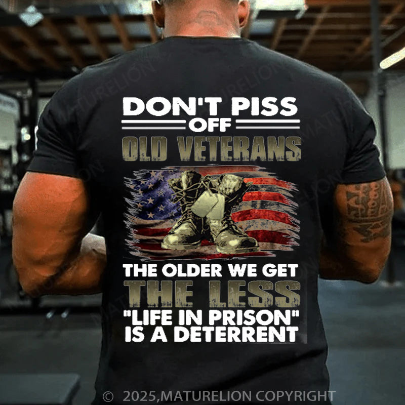Maturelion Men's T-shirt Veteran Lover Cotton T-shirt