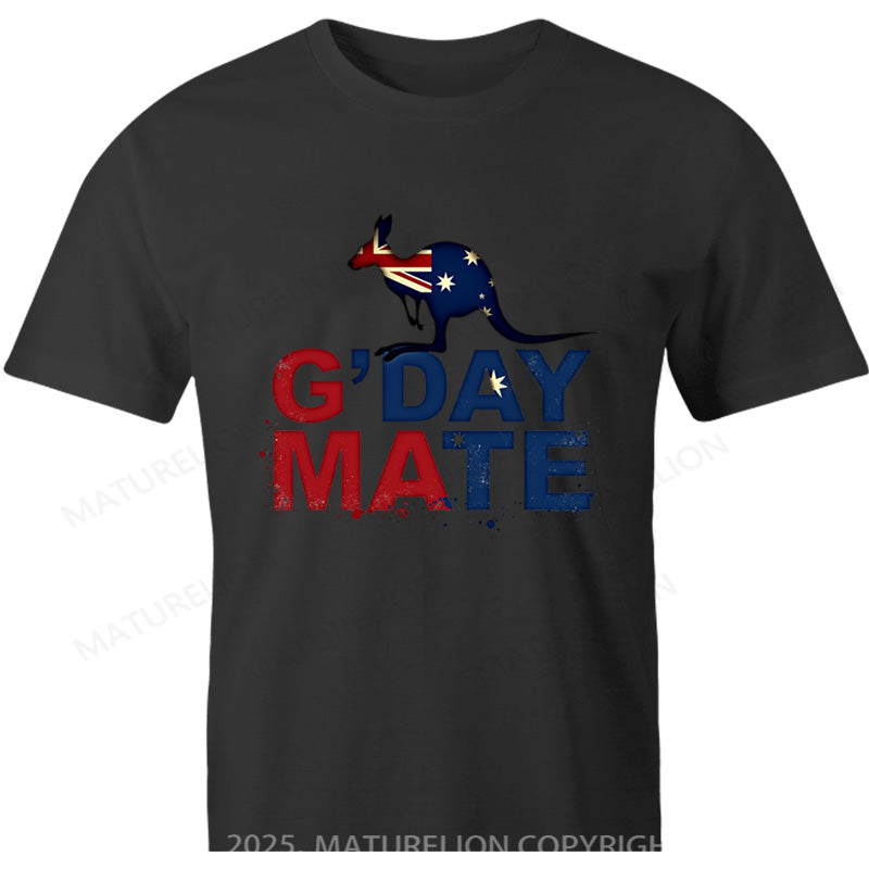 Maturelion Australia T-shirt G Day Mate Cotton T-shirt