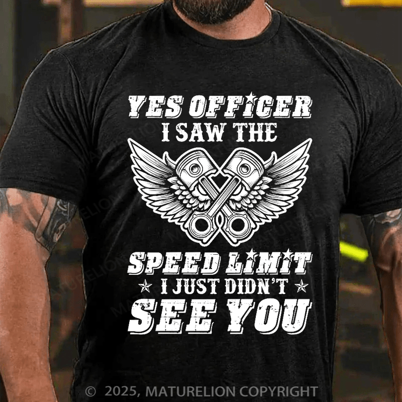 Maturelion Men's T-shirt Funny Retro Muscle Car Cotton T-shirt