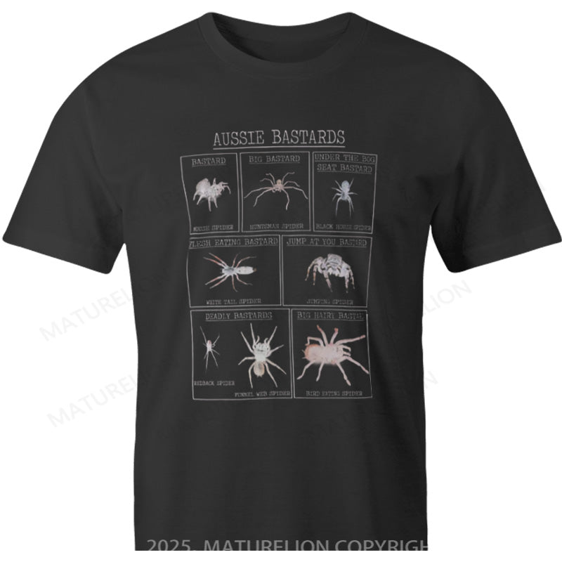 Maturelion Australia T-shirt Aussie Bstards Cotton T-shirt