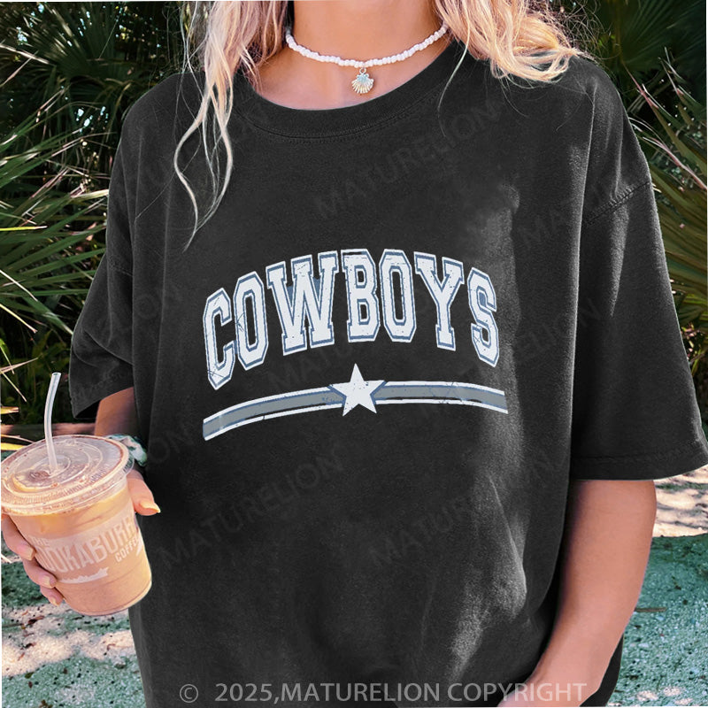 Maturelion Women's T-shirt Cowboys DTG Washed T-shirt